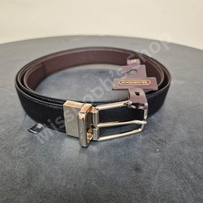 COACH Belt Ikat Pinggang Pria Reversible Leather Belt - Original USA