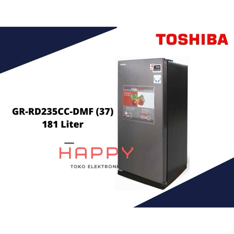 Toshiba Kulkas 1 Pintu GR-RD235CC-DMF / GRRD235CCDMF / GRRD235CC-DMF