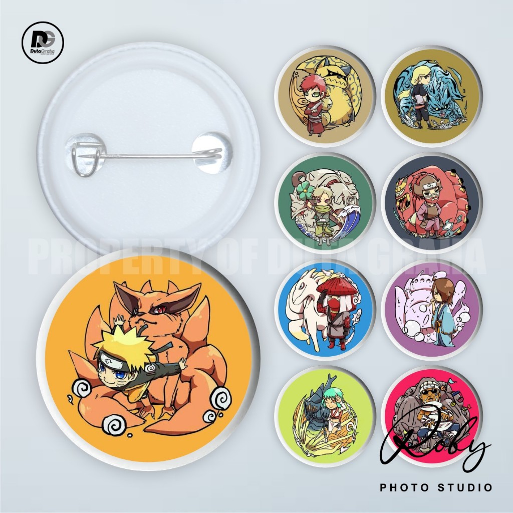 [PIN PRESS] NARUTO BIJUU JINCHURIKI Pin Bros Aksesoris Souvenir ANIME MANGA CHIBI