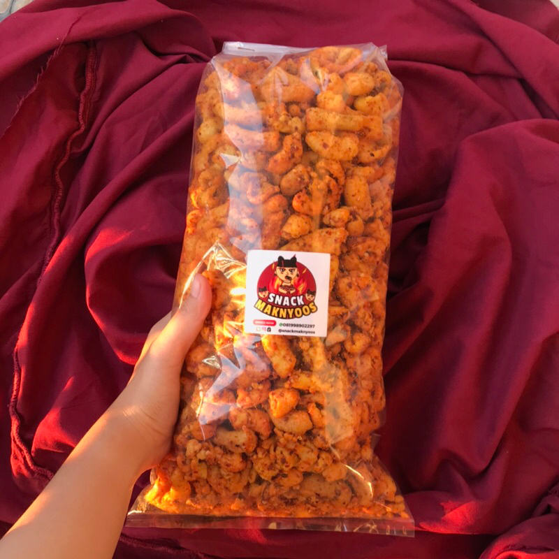 

500gr makaroni bumbu rujak Snack Maknyoos premium murah gratis ongkir