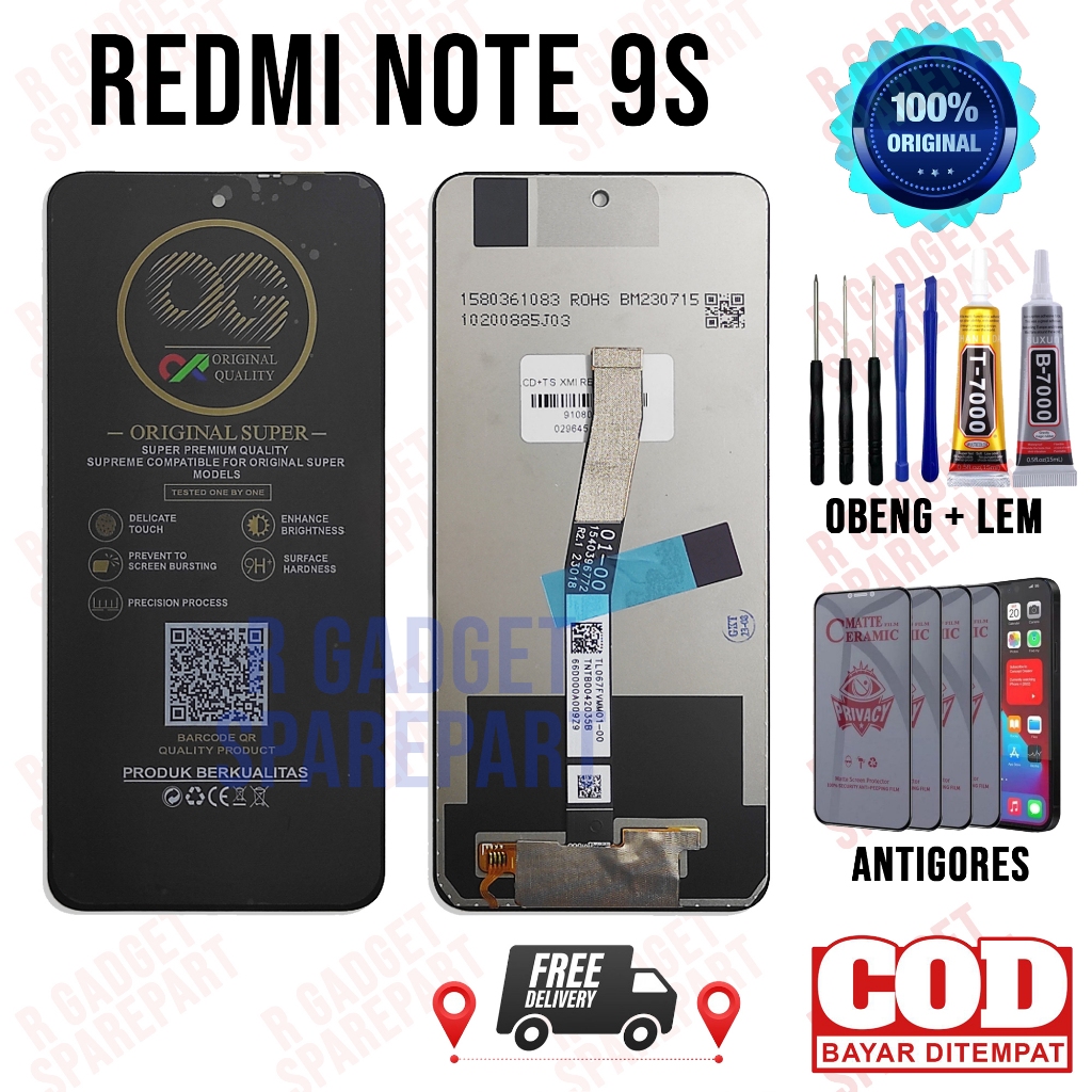 Lcd Redmi Note 9S Original OEM Quality Lcd Touchscreen Redmi Note 9S  Fullset