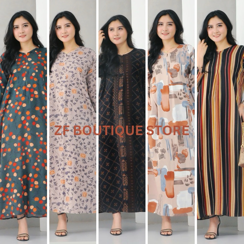 DASTER RAYON GAMIS LENGAN PANJANG 3/4 BUSUI RESLETING DEPAN TANGAN PANJANG WANITA JUMBO REMAJA DEWAS