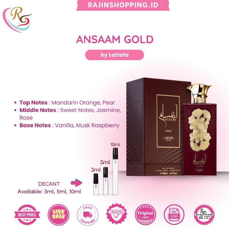 PARFUME ANSAAM GOLD By LATTAFA