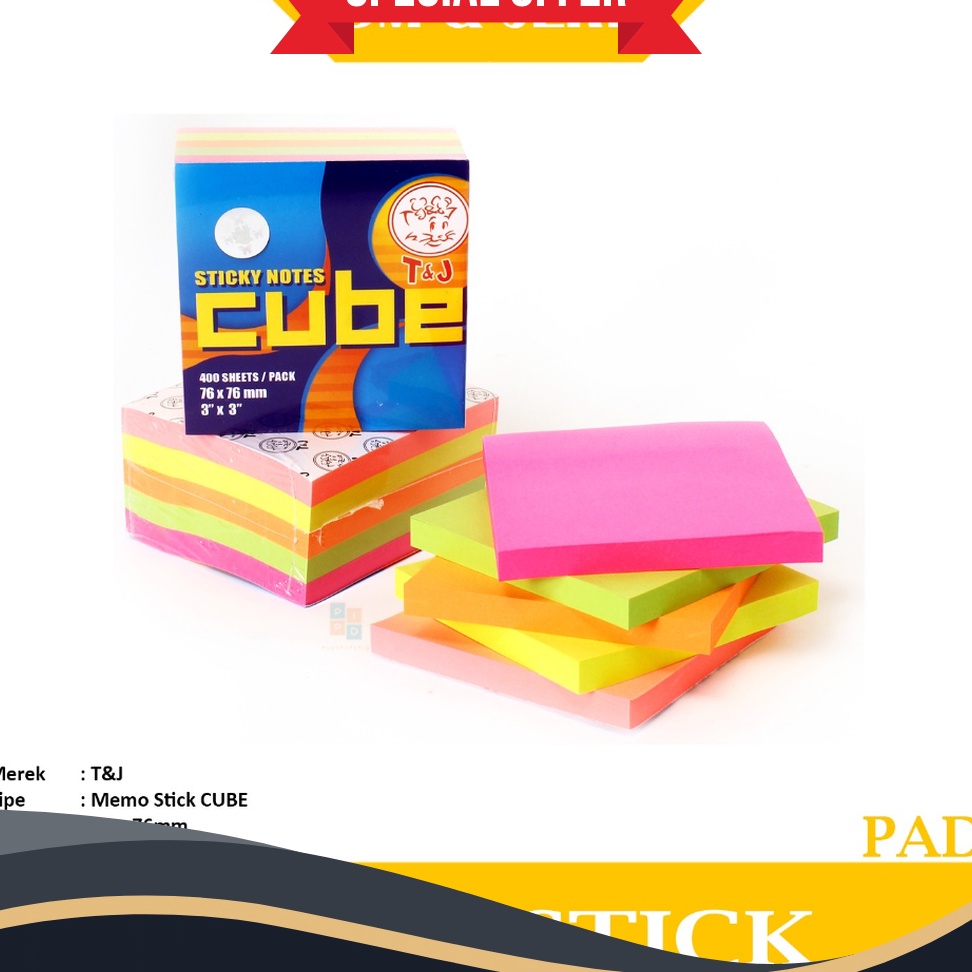 

PRODUCT HOT TOM JERRY Sticky Notes Warna Cube 654 Pad