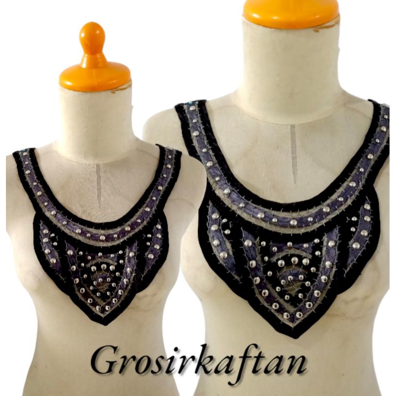 renda bordir dada payet manik