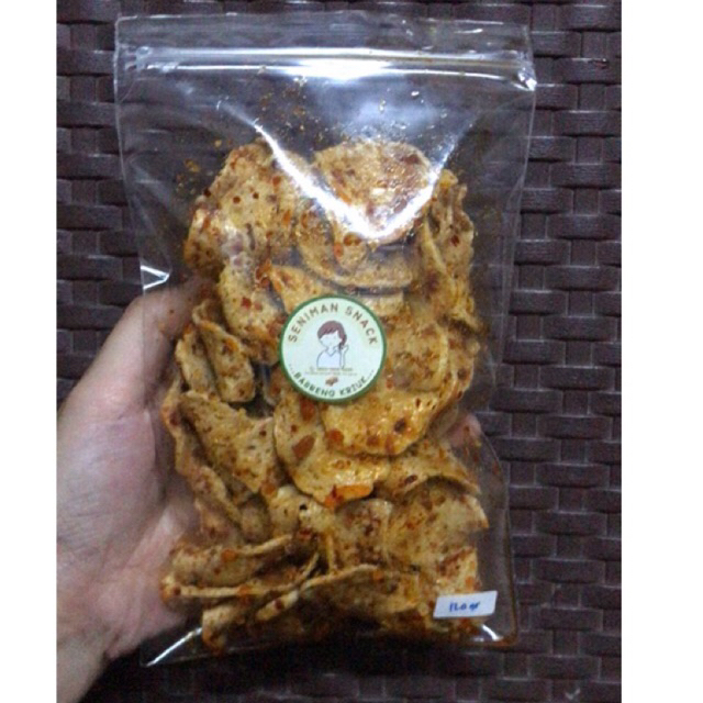 

Seniman Snack Basreng Kriuk Chips Cemilan Extra Pedas 120gr