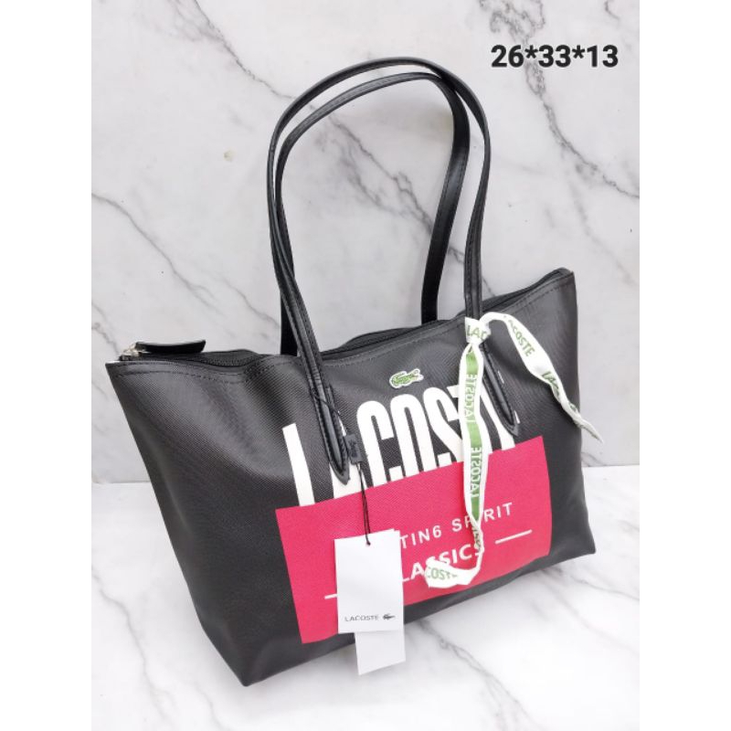 TOTE BAG WANITA LACOSTE MOTIF BRANDED IMPORT