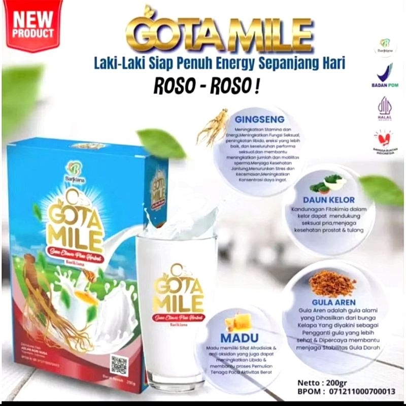 

GOTAMILE SUSU ETAWA PLUS HERBAL GINGESENG MADU KHUSUS LELAKI MENJAGA STAMINA