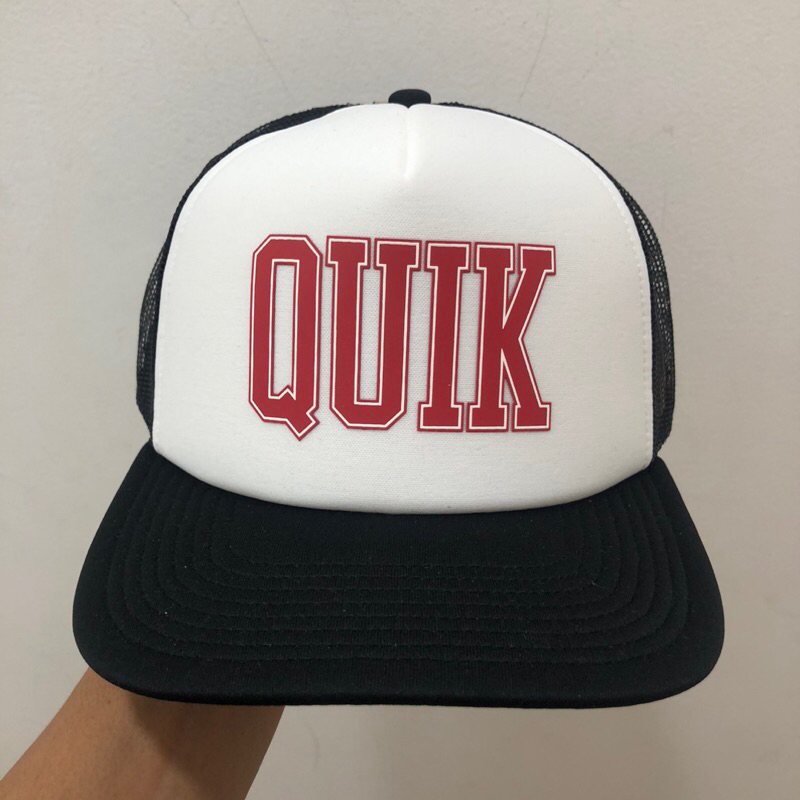 topi quiksilver original griff trucker cap white headwear new