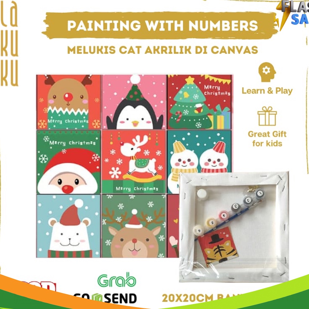 

PROMO TERUPDATE Lakuku Paint with Numbers Tool Kit Kreatifitas Melukis Canvas Anak Cat Kuas Akrilik Painting Creative