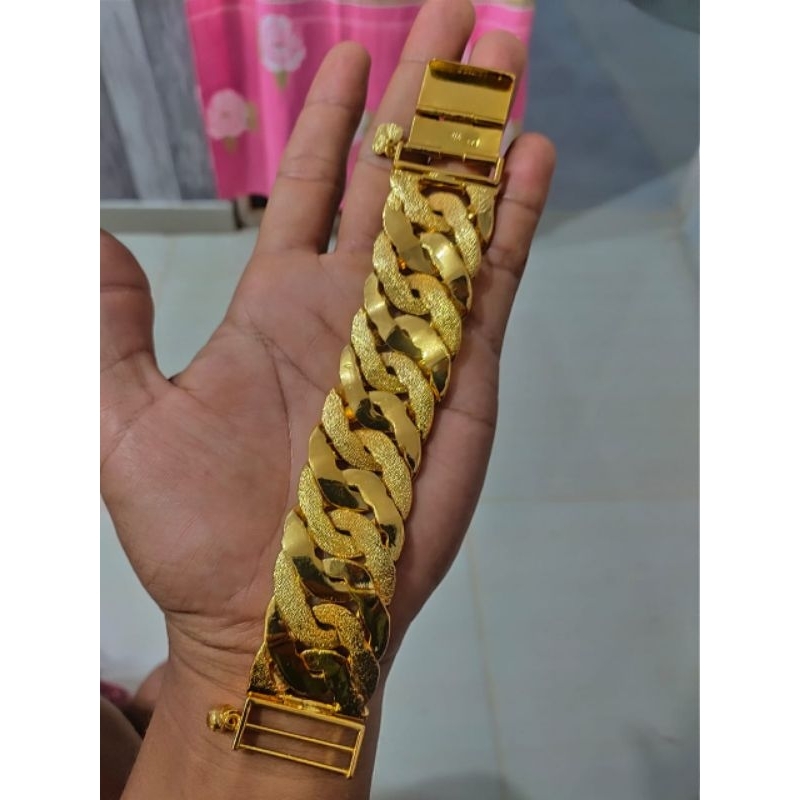 gelang lipan916 sultan 4cm jumbo Kuningan
