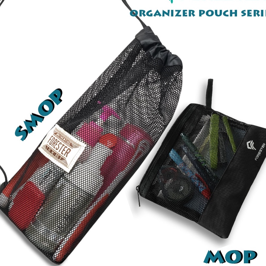 Hot Forester SMOPMOP Tas Selempang jaring Serut  Multifunction Mesh Pouch