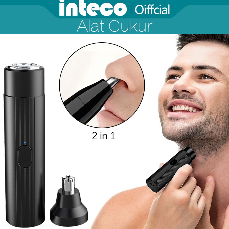 Terbaik Alat Cukur Elektrik Portable Mini Cukur Kumis Jenggot Bulu ketiak Nose Hair Trimmer Recharge