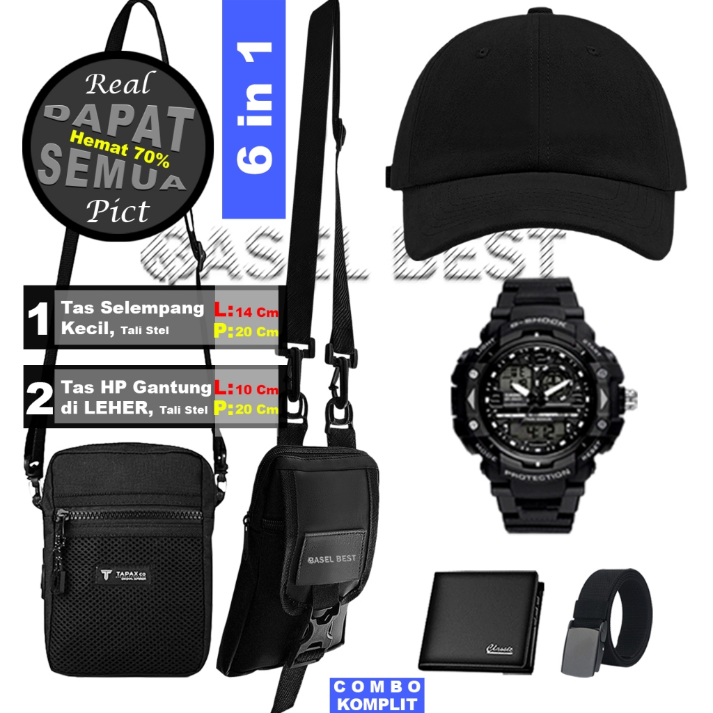 [COD] COMBO Double Tas Kecil Stylish Fhasion Bundling 6in1/Tas Selempang Bahu dan Tas Gantung Hp Leh
