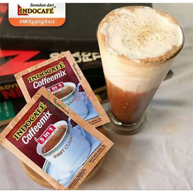 

INDOCAFE COFFEE MIX 3 IN 1 20gr ( 1 renceng/10 pcs)