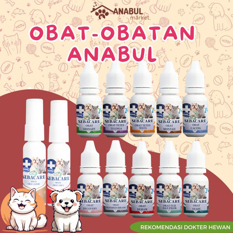 SEBACARE Obat Segala Penyakit Kucing dan Anjing Aman Digunakan Diare Flu Demam Muntah Sariawan