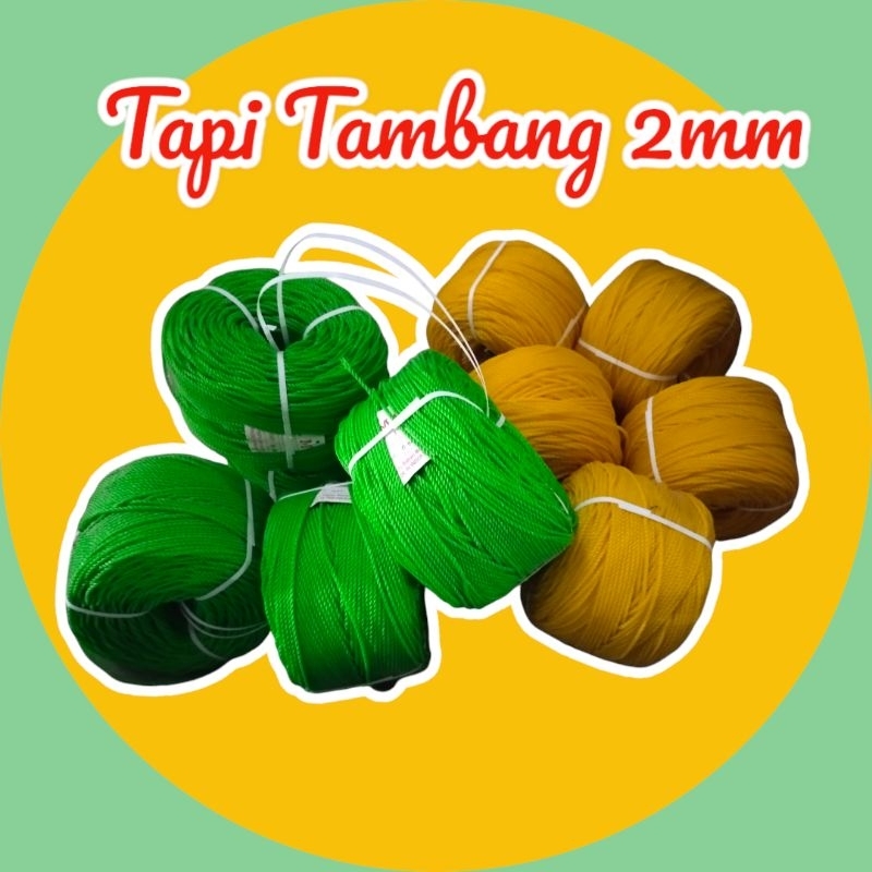 tali tambang 2mm, tambang ukuran 2mm, tambang kecil 1 roll panjang 150mtr
