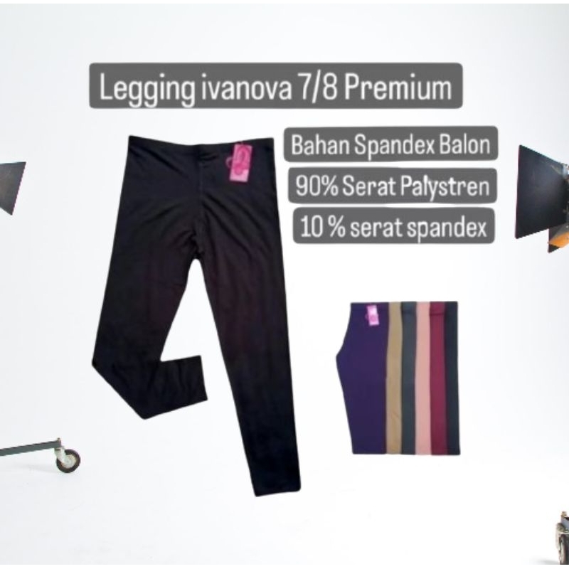 Legging 7/8 Ivanova Premium Quality / Legging Wanita 7/8 Selutut