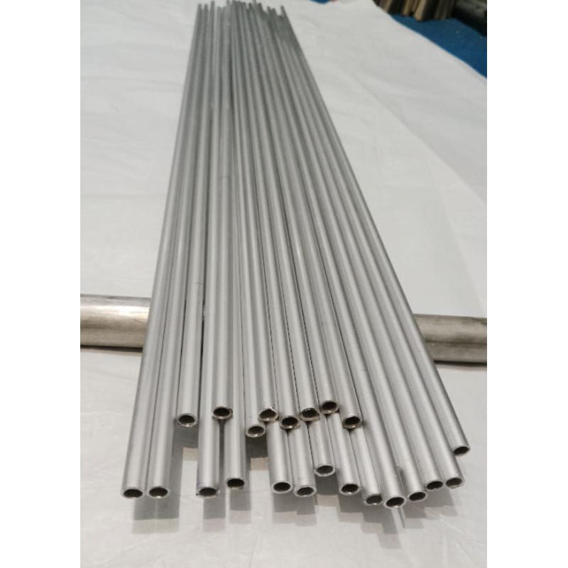 pipa alumunium 8mm lubang 6mm 1 meter