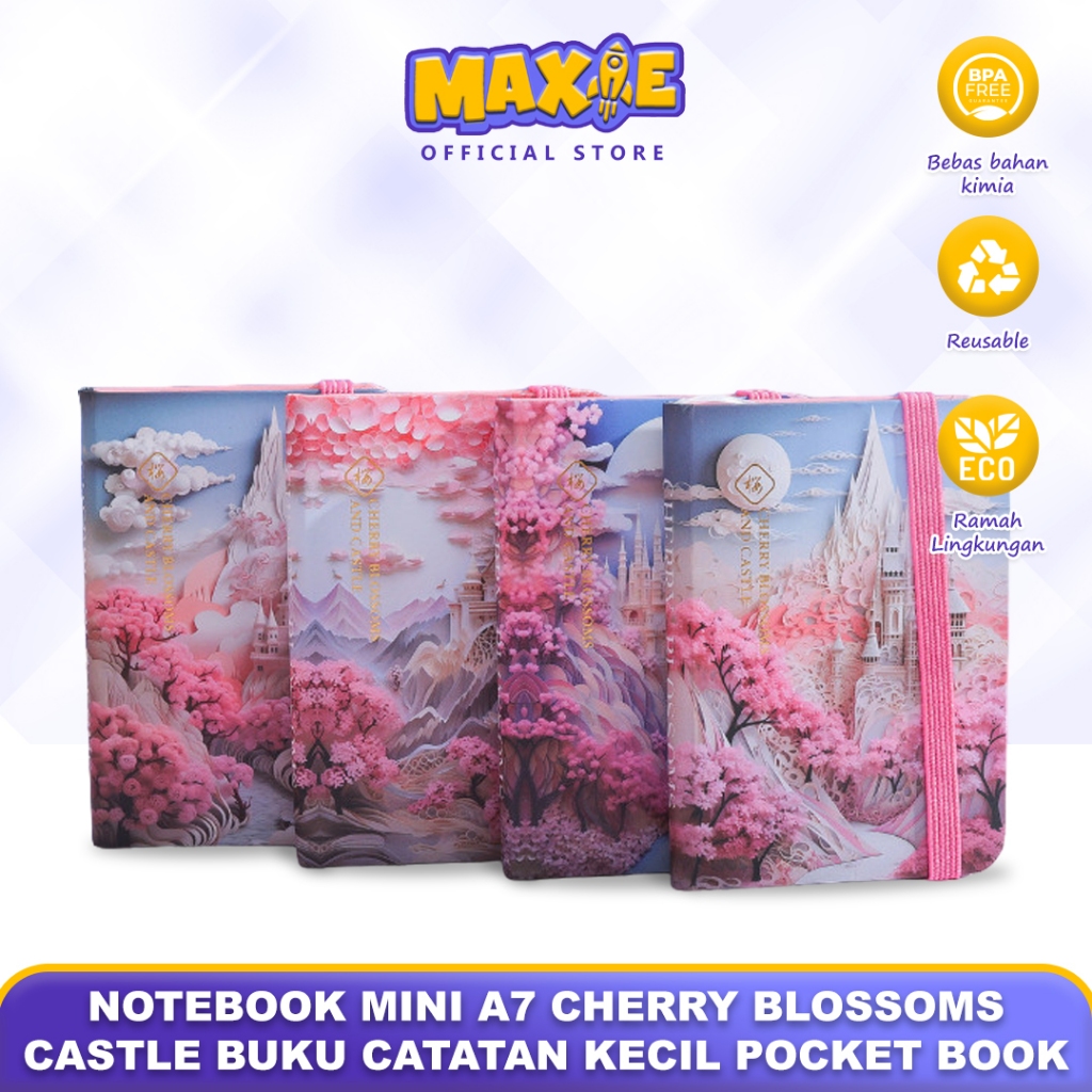 

NOTEBOOK MINI A7 CHERRY BLOSSOMS CASTLE BUKU CATATAN KECIL POCKET BOOK