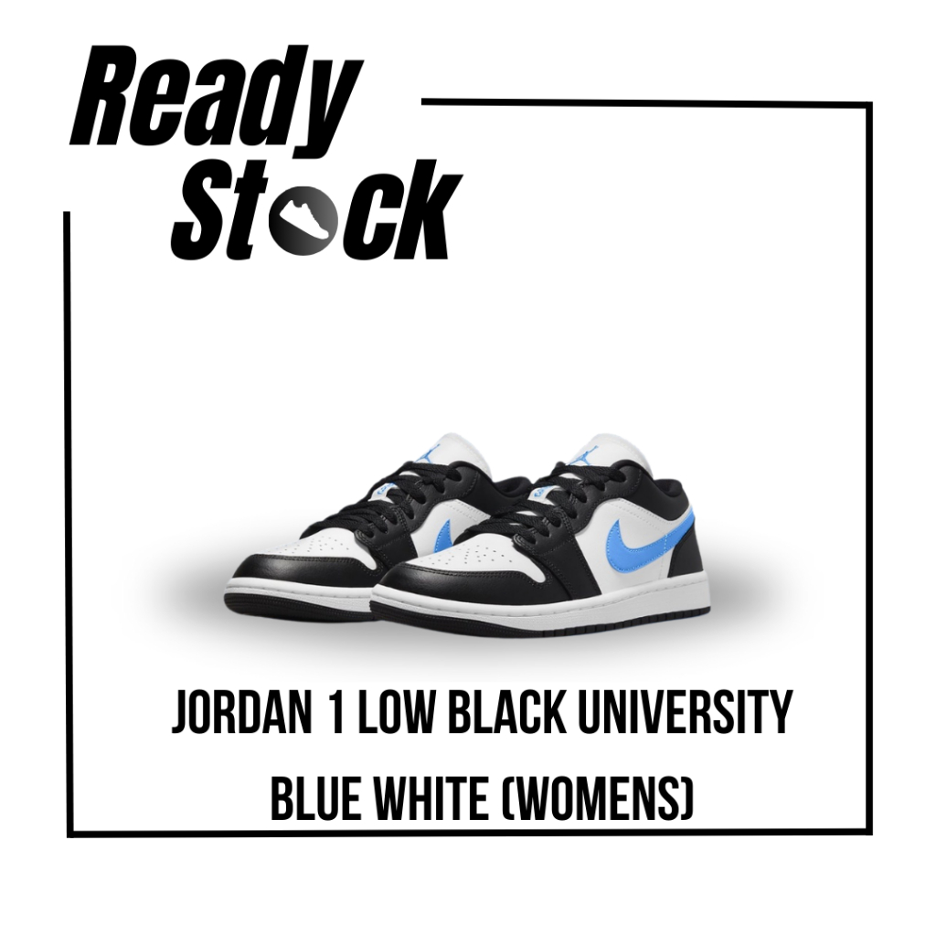 Nike Air Jordan 1 Low Black University Blue White Womens