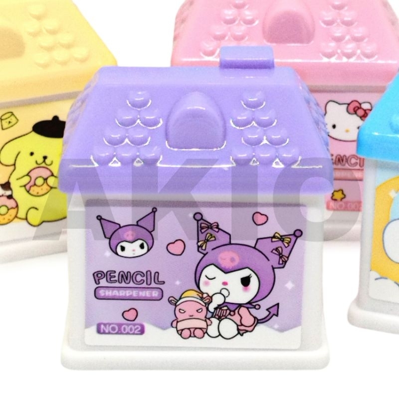 

Rautan Pensil Putar Karakter KUROMI HELLO KITTY CINNAMOROLL POMPOMPURIN SANRIO RUMAH 002 Unik Lucu Serutan Asahan Meja Murah