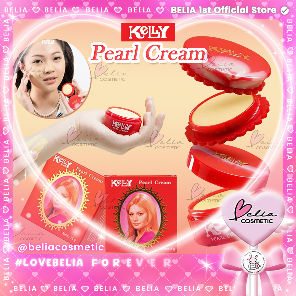 ❤ BELIA ❤ KELLY Pearl Cream | Krim Wajah | 5gr | 15gr | Original | Krim Wajah | Pelembab Wajah
