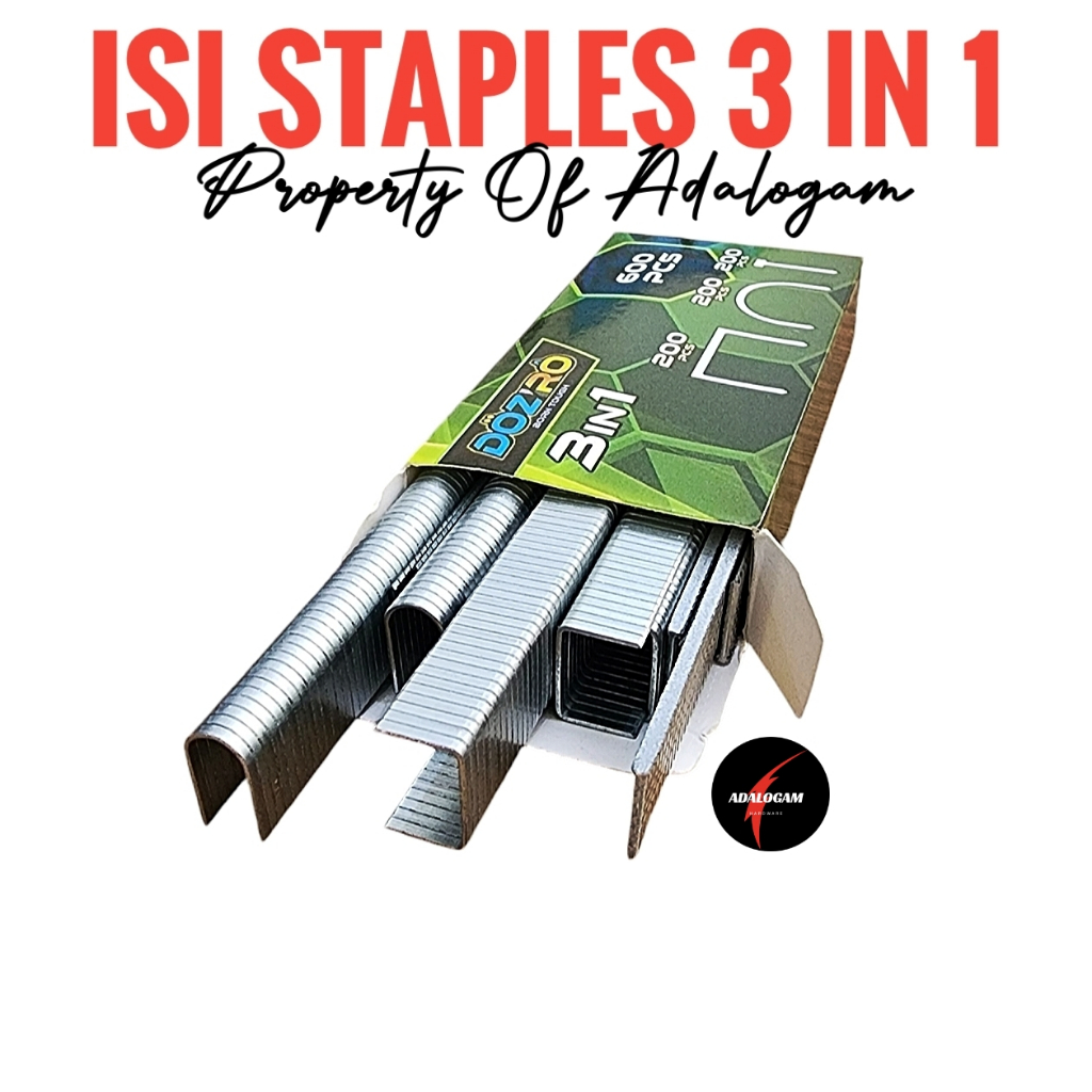 

Isi Staples 3 in 1 Untuk Mollar Staples Gun Tacker