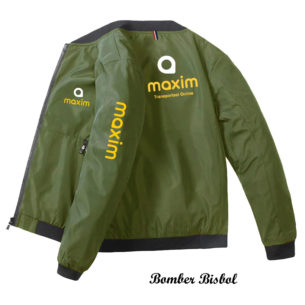 Terbaru !!! Jacket Only (Maxim - Transportasi Online) Jaket Bomber Maxim Ojol Online