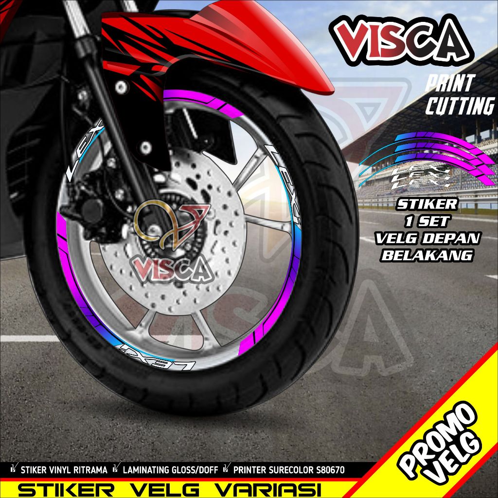 Stiker Velg List Velg Motor Stiker Velg Lexi Motif A03 Bunglon