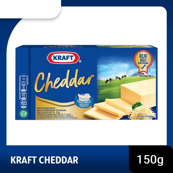 

Kraft CHEDDAR Keju Batang 150 gram | Keju Blok Cheese Kraft 150g Murah Promo