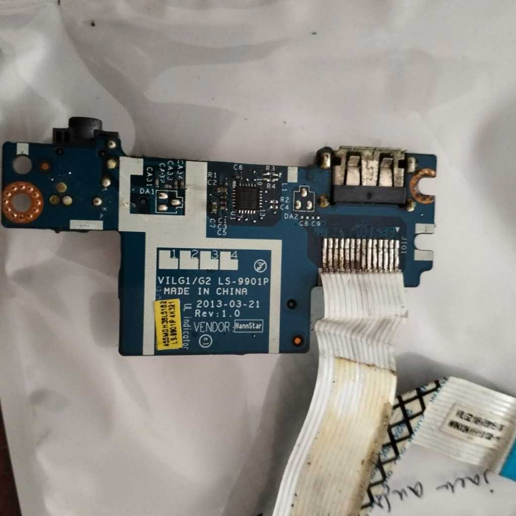 USB Jack Audio SD Card Laptop Lenovo G400 - Original - Second/Bekas