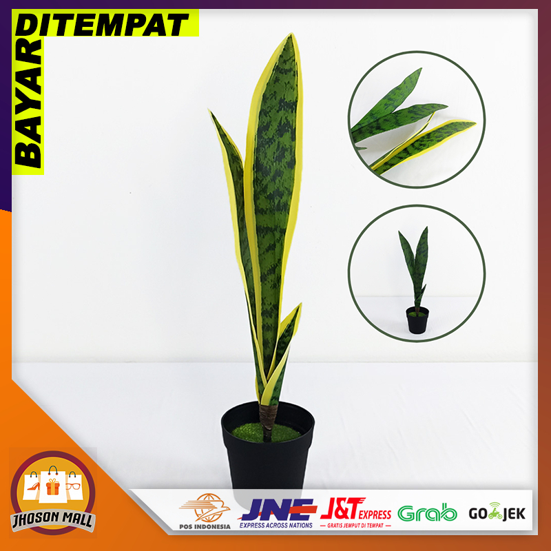 JM Tanaman Hias Plastik Daun Lidah Mertua Tanaman Palsu Dekorasi Rumah Tanaman Hias Import PBP43