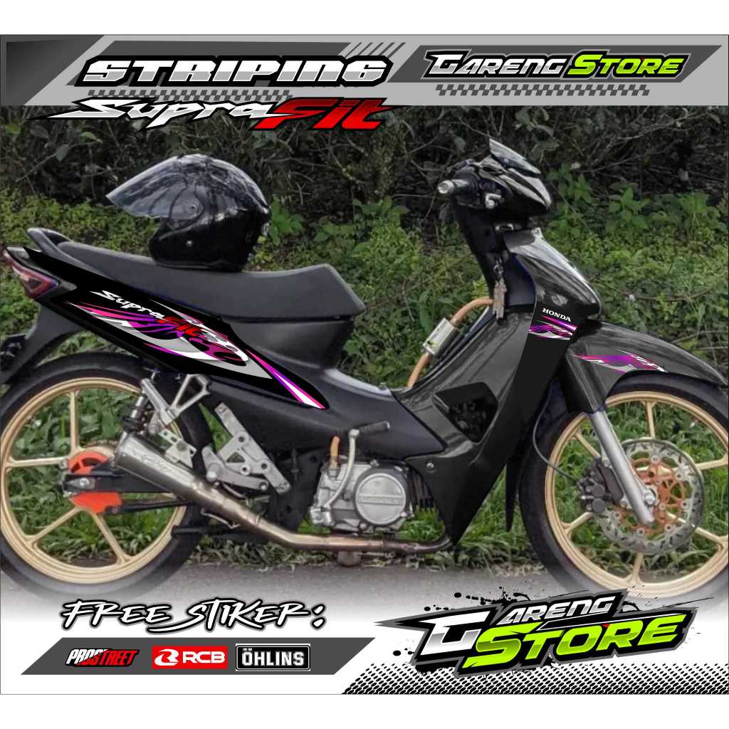 STRIPING VARIASI HONDA SUPRA FIT NEW / STIKER LIST VARIASI MOTOR SUPRA FIT NEW