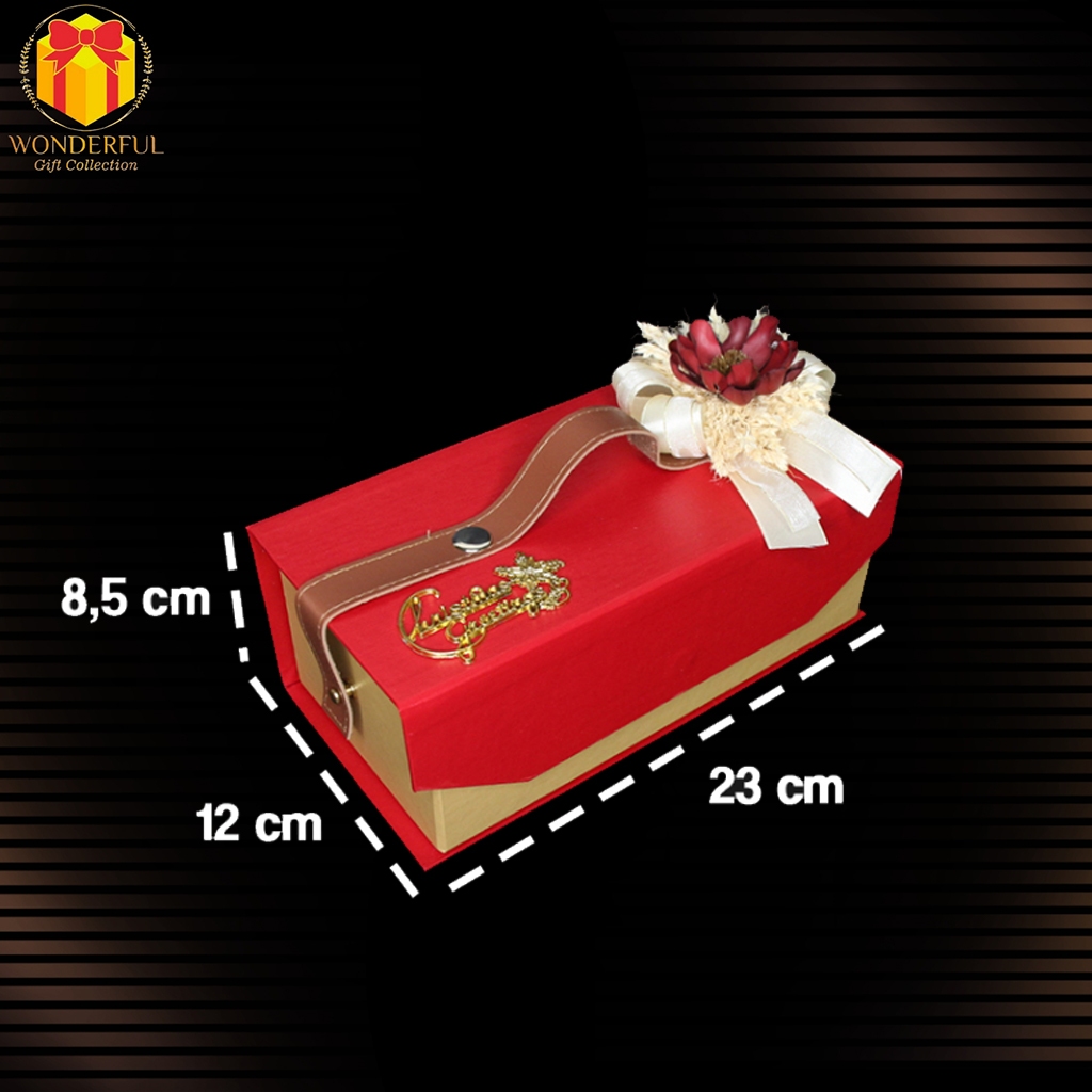 

Hardbox Natal Kotak Christmas Model Tas Tenteng Magnet/Gift Box Wgc 22x11x8 NT12A