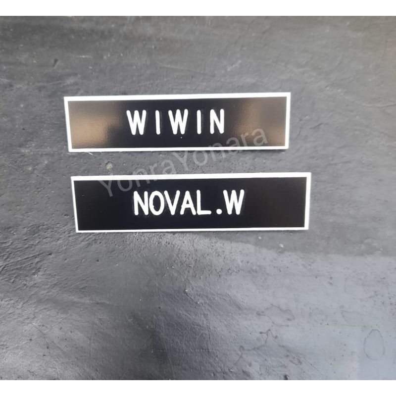 

Papan Nama Name tag Grafir Standart PNS Tanpa Lapisan