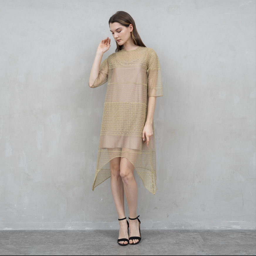 CLEMENCE - Yara Dress - Champagne