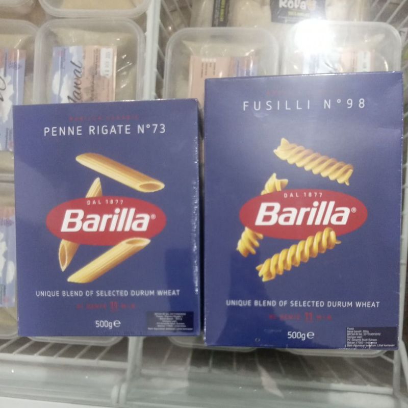 

Pasta Barilla 500gr (Fusilli & Penne Rigate)