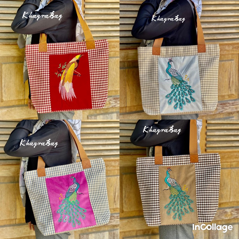 Tote Bag bordir cendrawasih