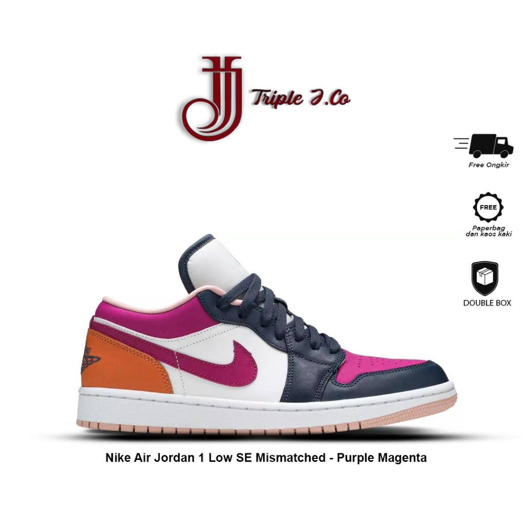 Nike Air Jordan 1 Low SE Mismatched - Purple Magenta