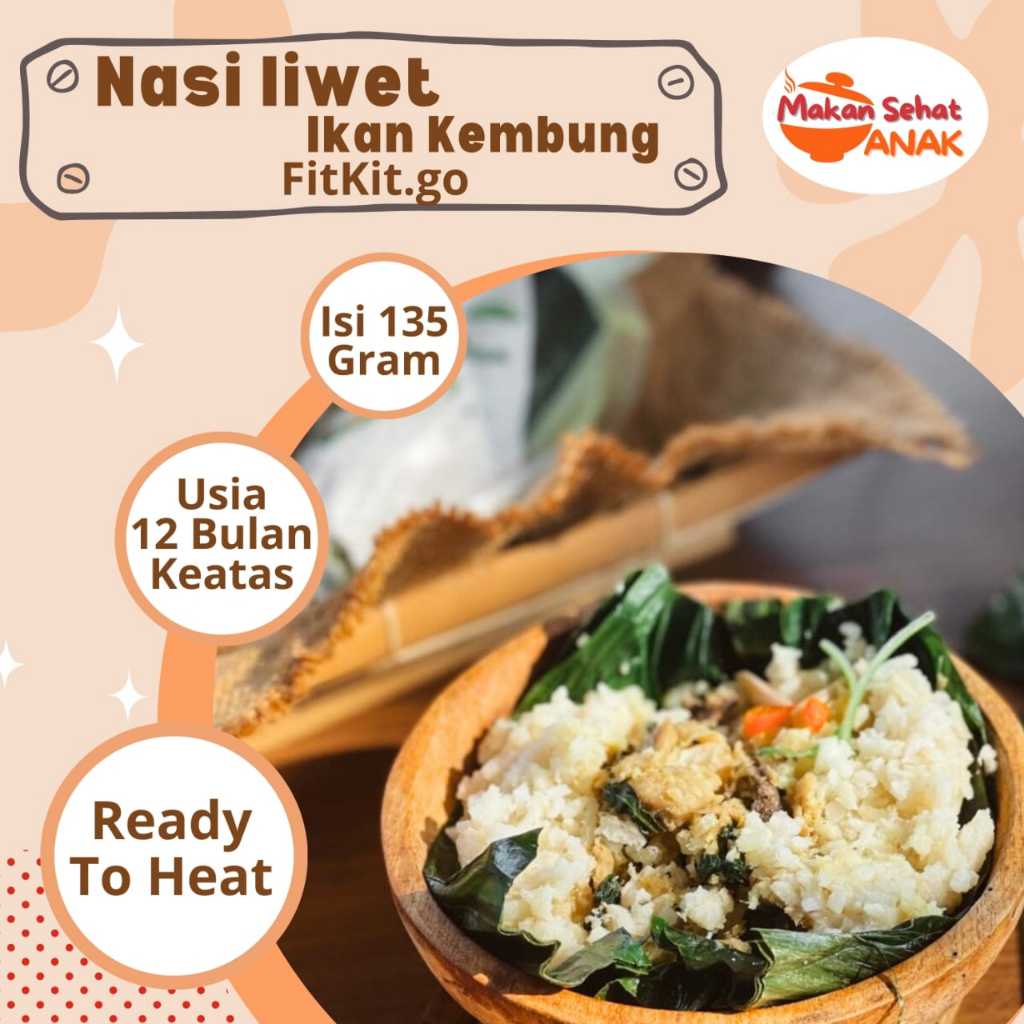 Fitkit.go Nasi Liwet Ikan Kembung/ Nasi Liwet Teri Nasi/ Pepes Ayam Cincang MPASI 12 Bulan Keatas By