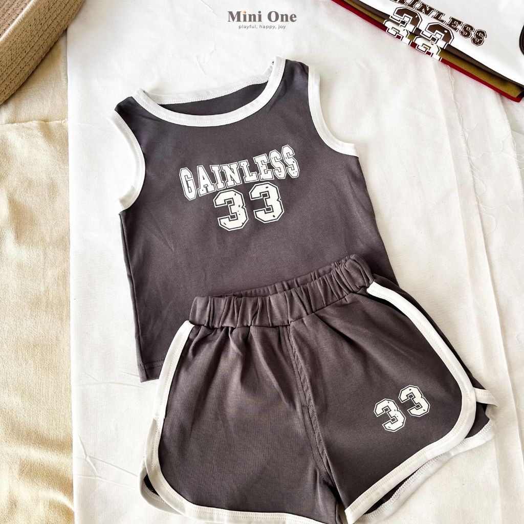 MINIONE - Setelan Sport Gainless Import || Usia 1 - 6 tahun || Setelan Sport Olahraga Baju Anak Laki