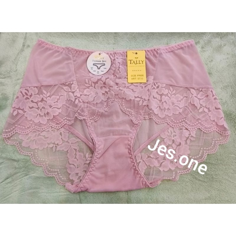 KLPB TALLY 8733 CD Celana Dalam Jumbo Brokat Renda Semi Transparan Fit XXL -XXXL Dwjl