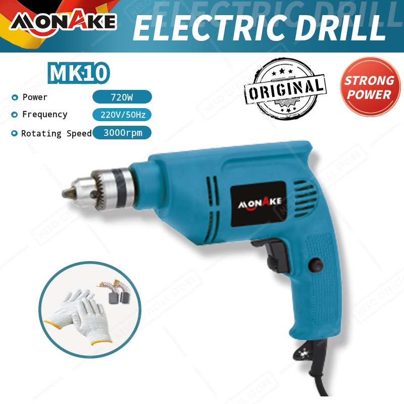 Mesin Bor Tangan Listrik 10mm Bolak Balik-Bor Tangan 10mm 350 watt YUKIDO