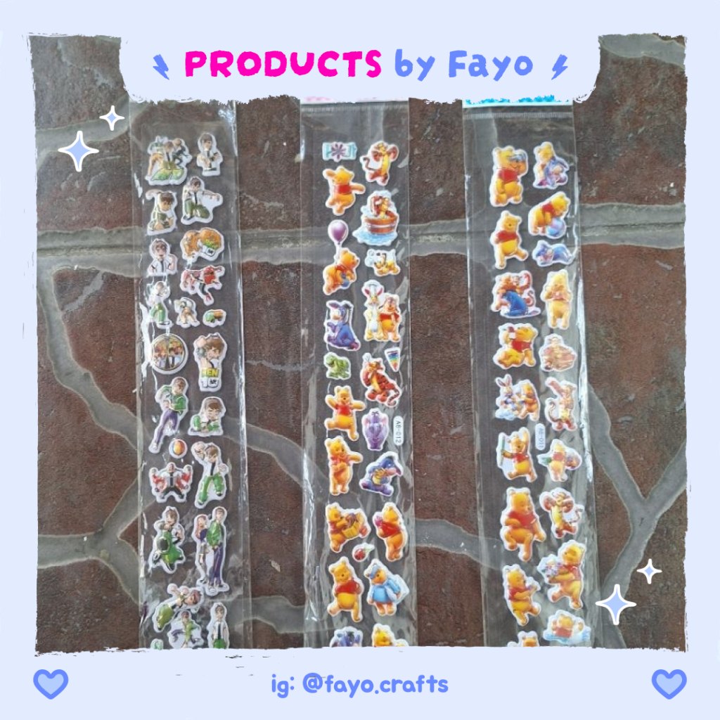 

[FAYO's Products] Sticker Karakter Kartun Lembaran | Sticker Ben 10 | Sticker Winnie The Pooh