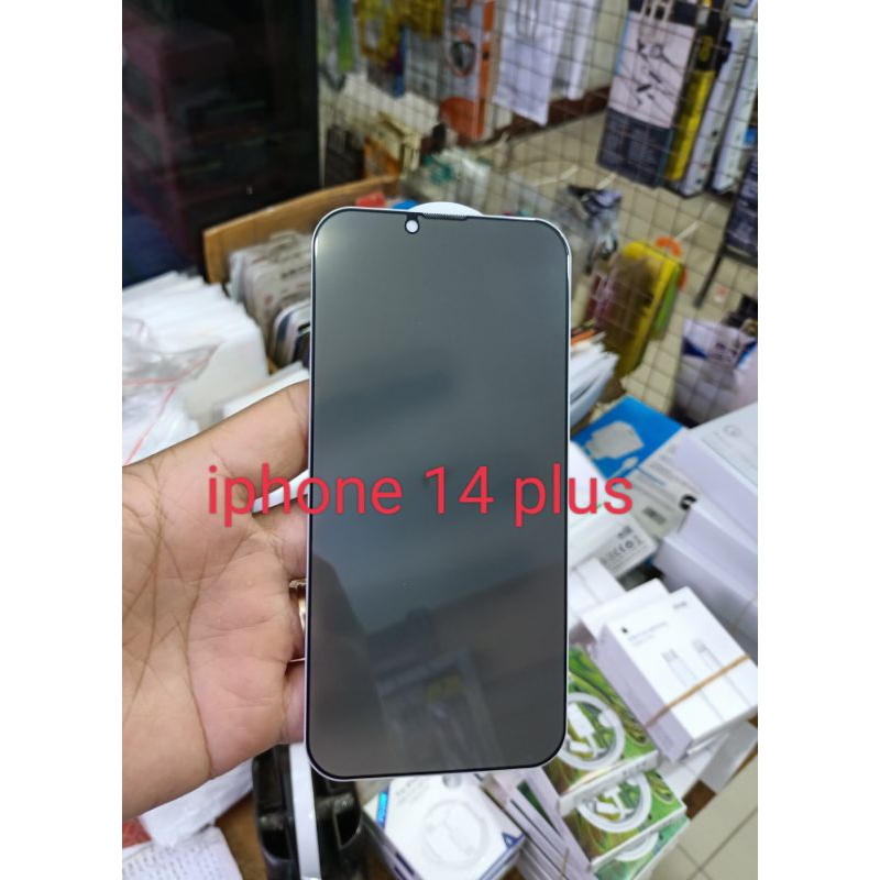 iphone 14plus /Antigores privasi iphone14plus /Tempel glass iphone 14 plus /Pelindung layar iphone 1