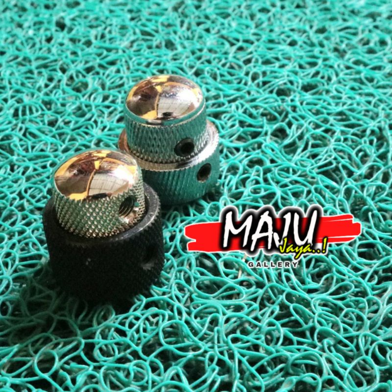 stacked knob potensio tingkat tumpuk susun Chrome gitar bass