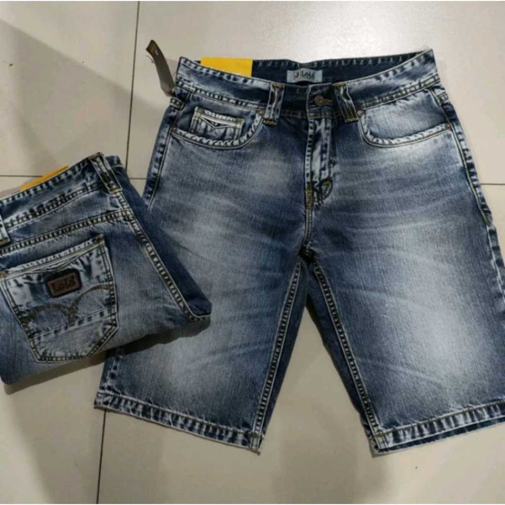 CELANA PENDEK PRIA JEANS LOIS / Celana Jeans Pendek Pria Original 100% Lois Model Terbaru