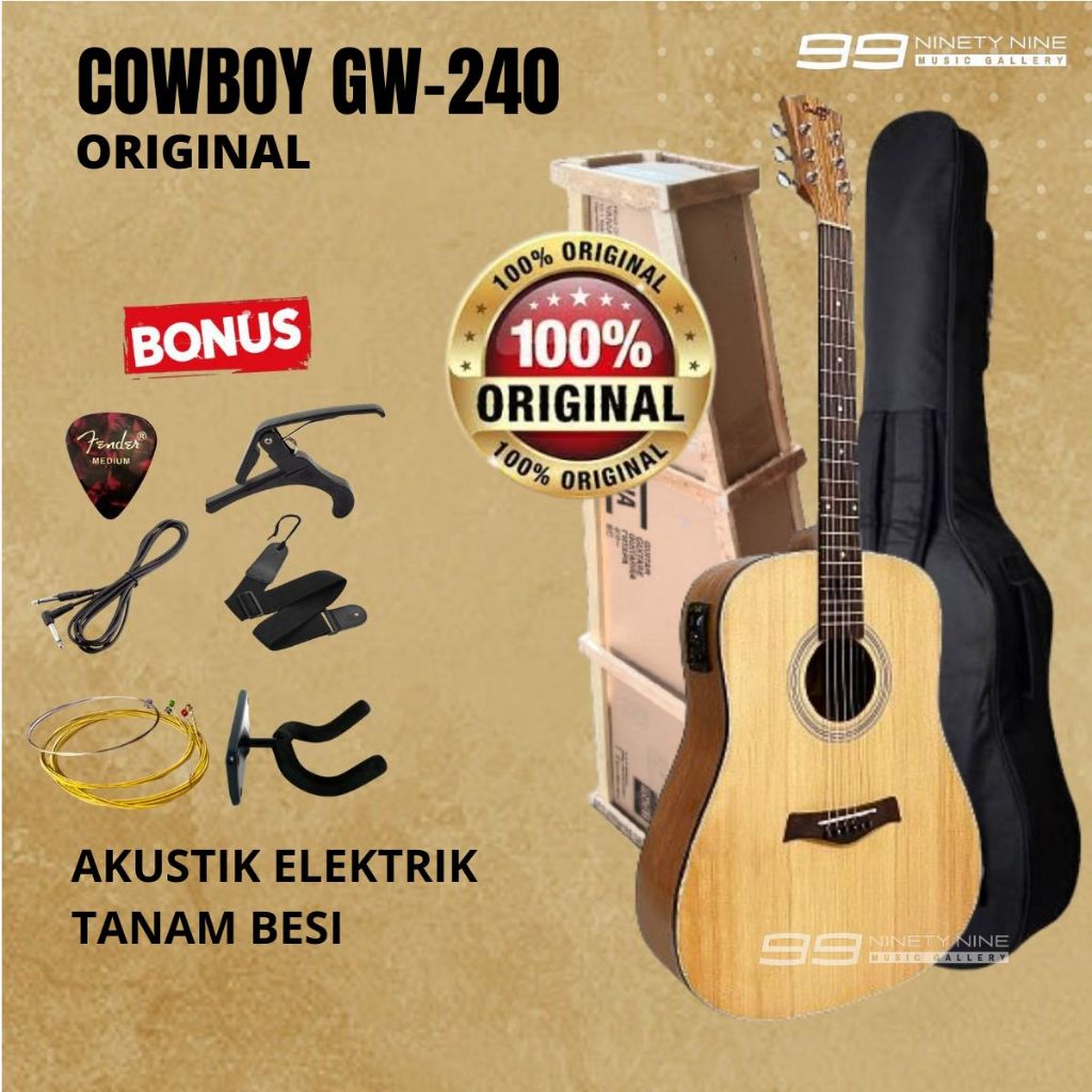 GITAR GUITAR AKUSTIK ELEKTRIK COWBOY ORIGINAL GW 240 NA GW 240NS