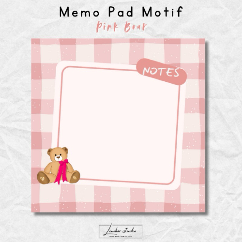 

Memopad Motif - Pink Edition